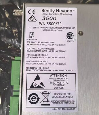 125720-02 Bently Nevada 3500 4-Kanal-Relee-Modul Vollhöhe mit Alarmantrieb